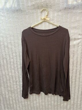a new day super soft Women's Long Sleeve Tee in Brown - size XL